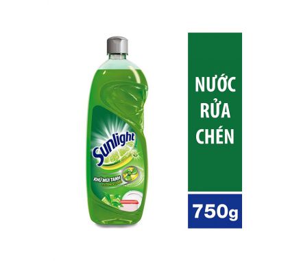 Nước rửa chén Sunlight Trà xanh khử mùi tanh chai 750ml  Thùng  15 chai